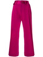 Issey Miyake High-waisted Culottes - Pink & Purple