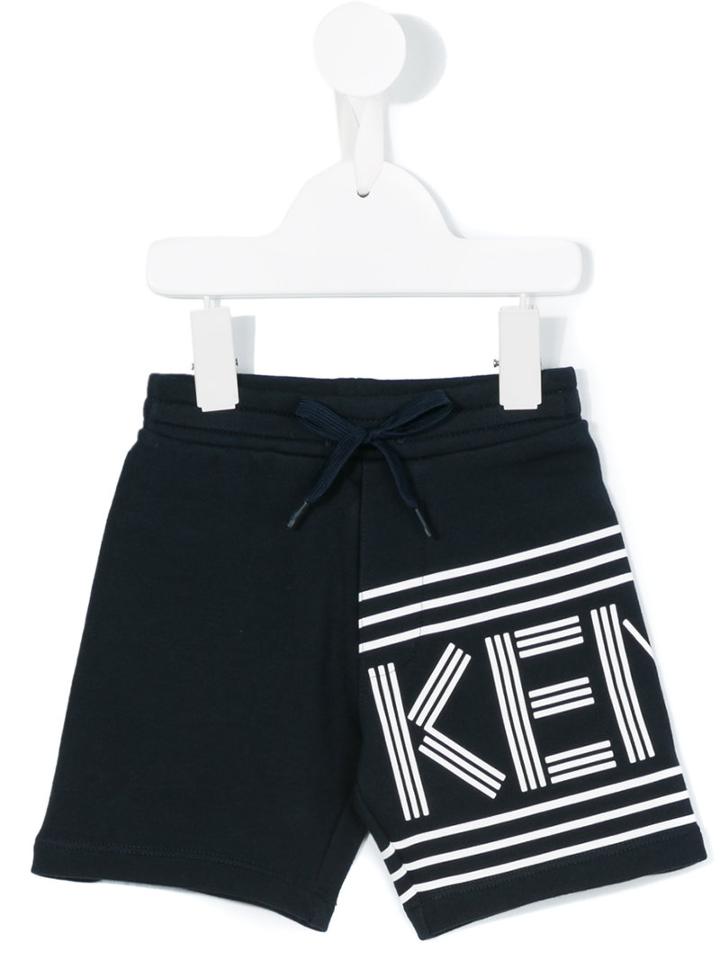 Kenzo Kids - Logo Print Shorts - Kids - Cotton - 24 Mth, Blue