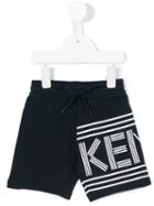 Kenzo Kids - Logo Print Shorts - Kids - Cotton - 24 Mth, Blue