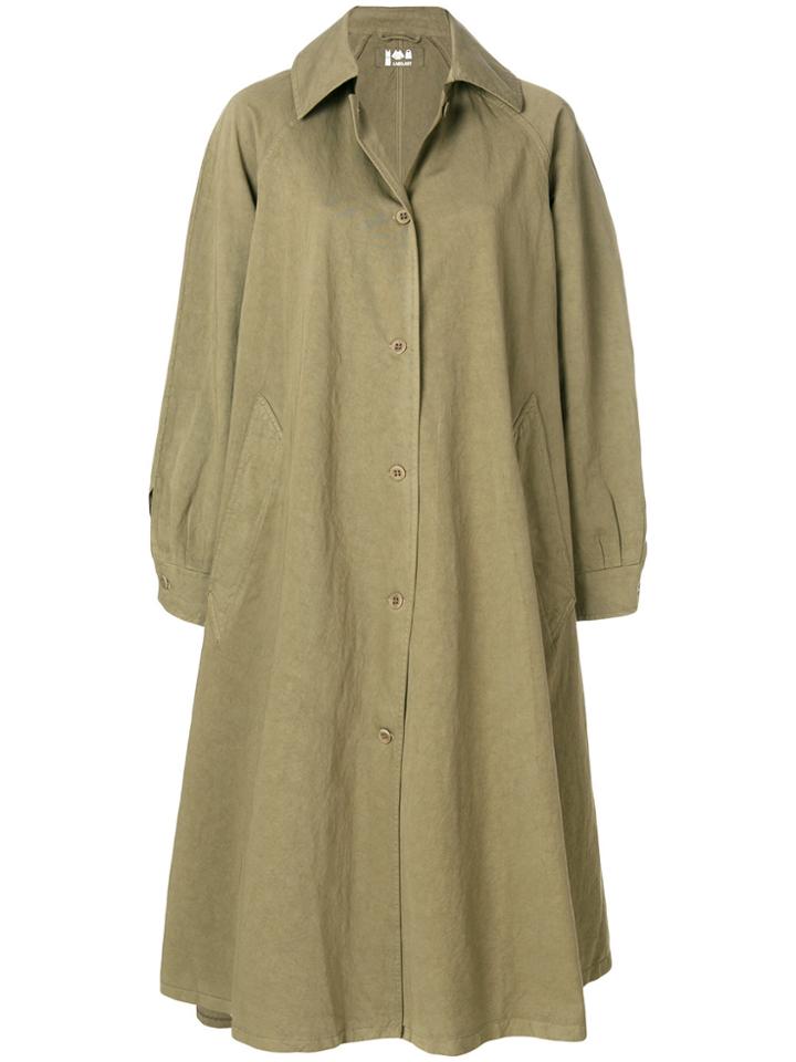 Labo Art Buttoned Overcoat - Green