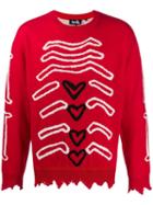Haculla Graphic Knit Jumper - Red