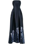 Sachin & Babi Satin Evening Dress - Blue