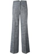 Tonello Plaid Wide-legged Tailored Trousers, Women's, Size: 46, Grey, Silk/cashmere/virgin Wool