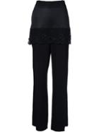 Givenchy Skirted Trousers, Women's, Size: 38, Black, Viscose/spandex/elastane