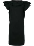 Stefano Mortari Ruched Cap Sleeve Dress - Black