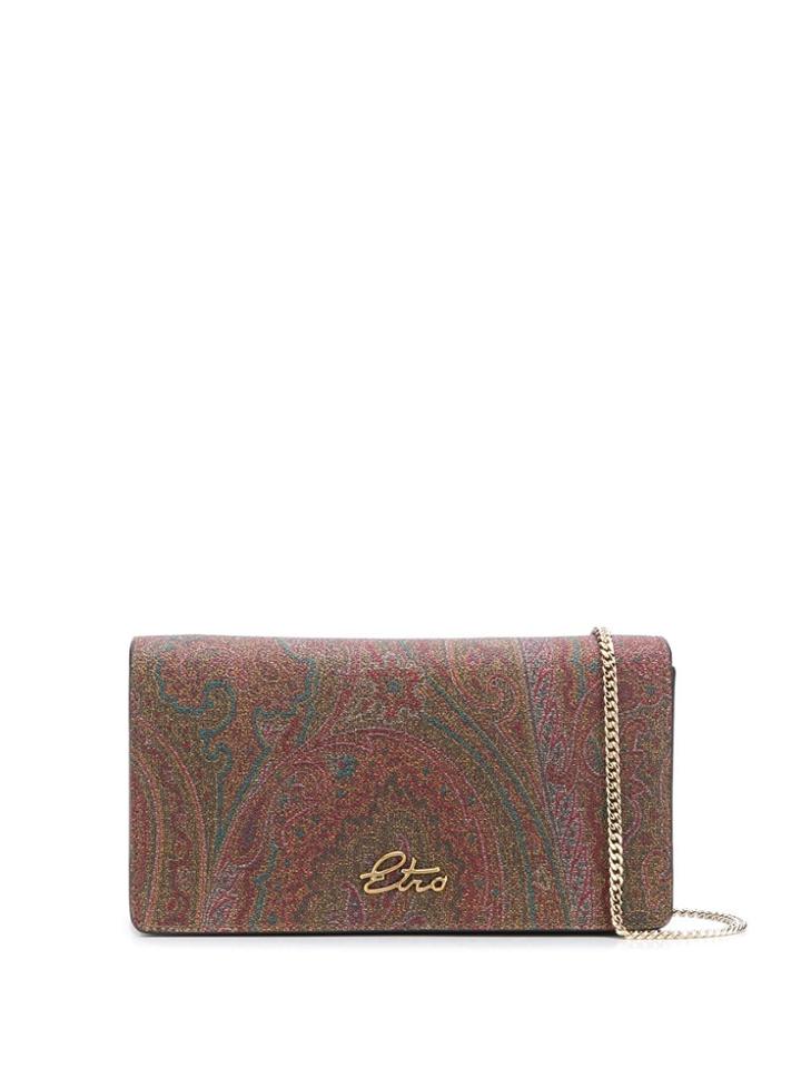 Etro Paisley Print Clutch - Neutrals