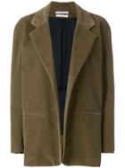 Cristaseya Corduroy Open Front Blazer - Green