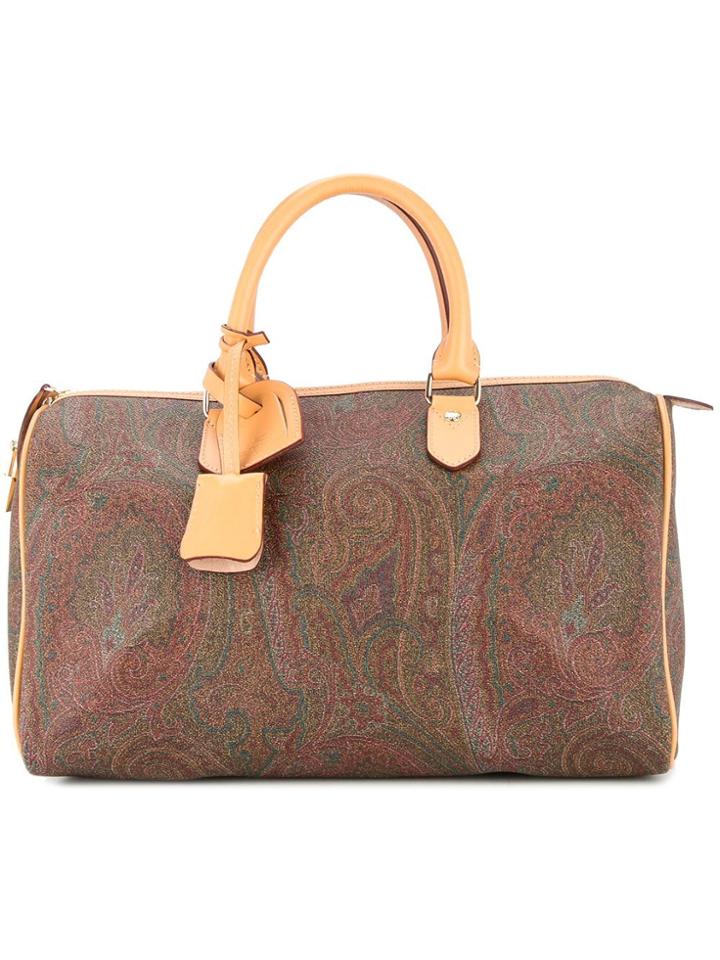 Etro Paisley Travel Bag - Brown