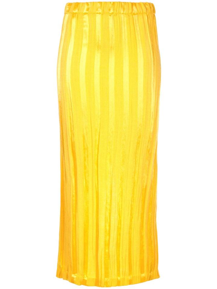 Zero + Maria Cornejo Striped Pencil Skirt - Yellow