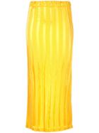 Zero + Maria Cornejo Striped Pencil Skirt - Yellow