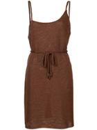 Kacey Devlin Asymmetric Mini Dress - Brown