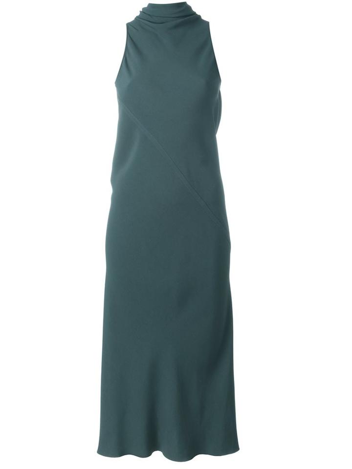 Rick Owens Tie Neck Dress, Women's, Size: 42, Green, Acetate/viscose