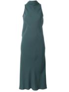 Rick Owens Tie Neck Dress, Women's, Size: 42, Green, Acetate/viscose