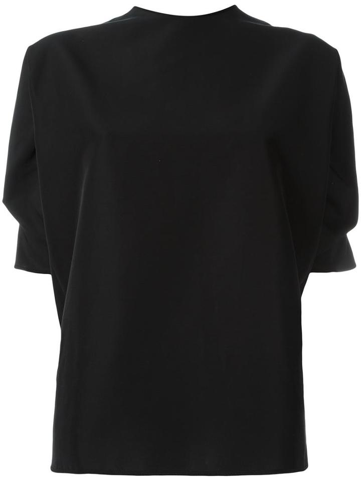 Victoria Victoria Beckham Shortsleeved Sweatshirt, Women's, Size: 10, Black, Cotton/viscose
