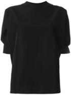 Victoria Victoria Beckham Shortsleeved Sweatshirt, Women's, Size: 10, Black, Cotton/viscose