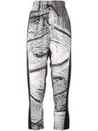 Helmut Lang 'method' Print Drawstring Trousers, Women's, Size: Medium, Black, Silk/polyester/spandex/elastane