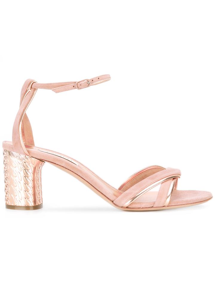 Casadei Chain-effect Mid Heel Sandals - Pink & Purple