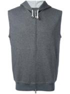 Brunello Cucinelli Hooded Jacket, Men's, Size: Large, Grey, Cotton/polyamide