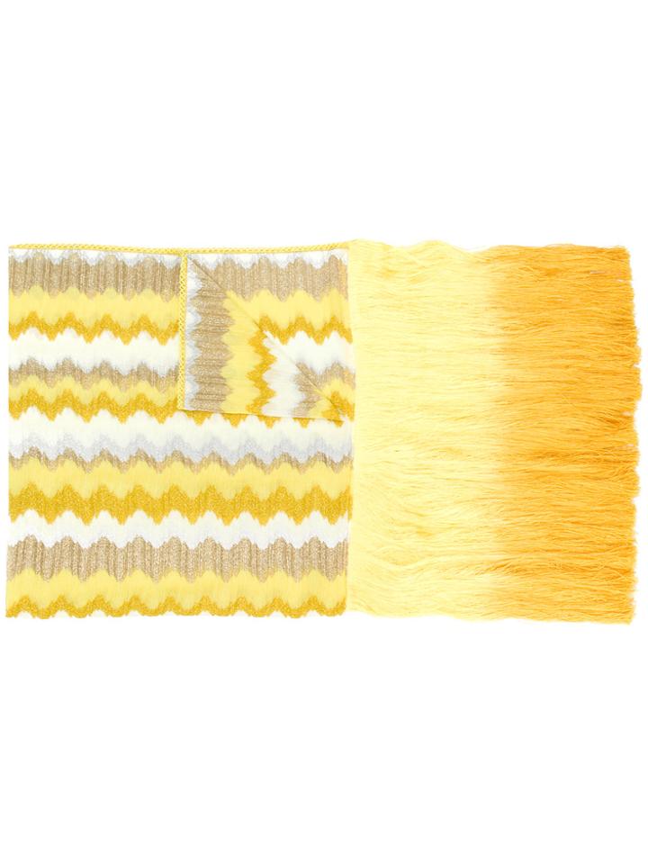 Missoni Fringed Detail Scarf - Yellow & Orange