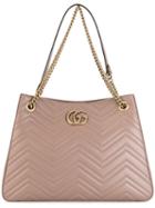 Gucci Gg Marmont Tote Bag, Women's, Nude/neutrals, Leather