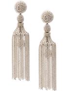 Oscar De La Renta Micro Sphere Draped Earring - Silver