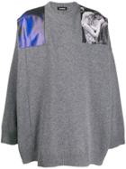 Raf Simons Shoulder-patch Knitted Sweatshirt - Grey