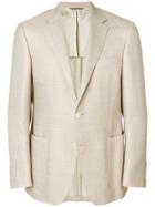 Canali Classic Fitted Blazer - Nude & Neutrals