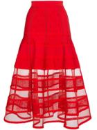 Alexander Mcqueen Jacquard Knit Skirt - Red