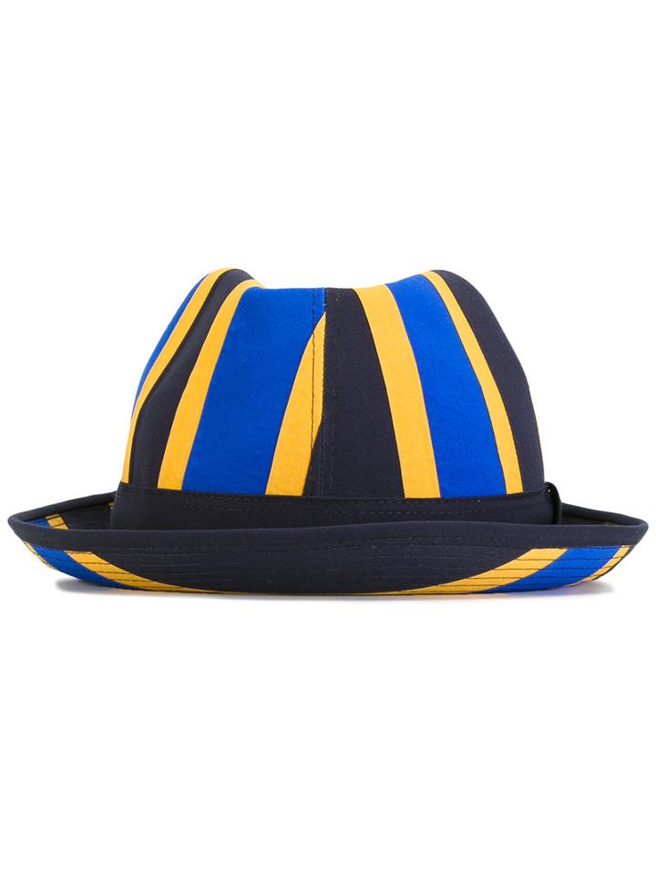Comme Des Garçons Shirt - Striped Hat - Men - Cotton - M, Blue, Cotton