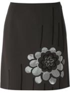 Moschino Vintage Flower Applique Skirt