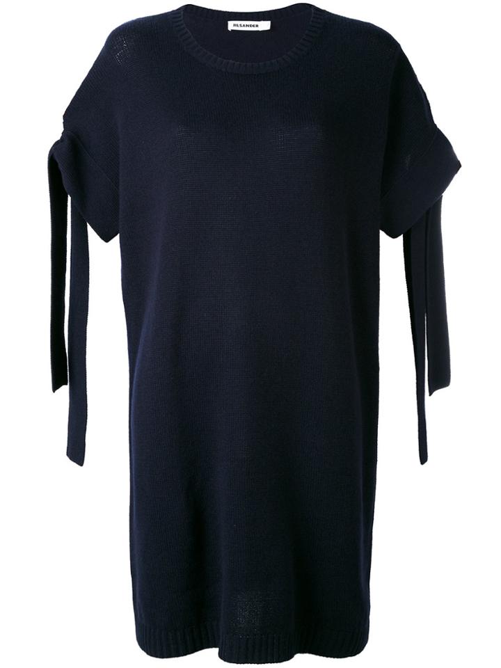 Jil Sander Sleeve Detail Dress - Blue