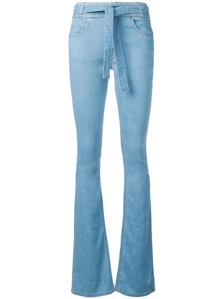 Victoria Victoria Beckham Tie-waist Jeans - Blue