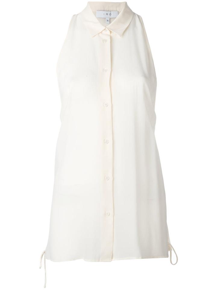 Iro - Sleeveless Shirt - Women - Cupro - 40, Women's, Nude/neutrals, Cupro