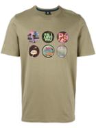 Ps By Paul Smith Badges T-shirt, Men's, Size: Xl, Green, Organic Cotton