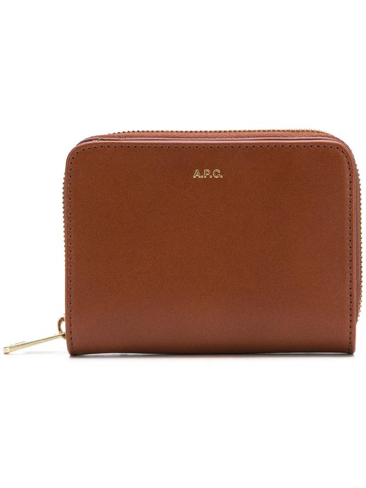 A.p.c. Emmanuelle Compact Purse - Brown