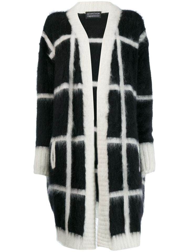 Gianluca Capannolo Oversized Check Cardigan - Black