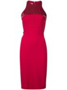 Antonio Berardi Rear Zip Dress, Women's, Size: 40, Red, Polyester/spandex/elastane/rayon
