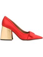 Marni Metallic Chunky Heel Pumps