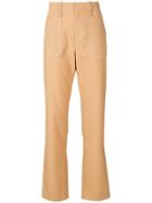 Chloé High-rise Straight-leg Trousers - Brown