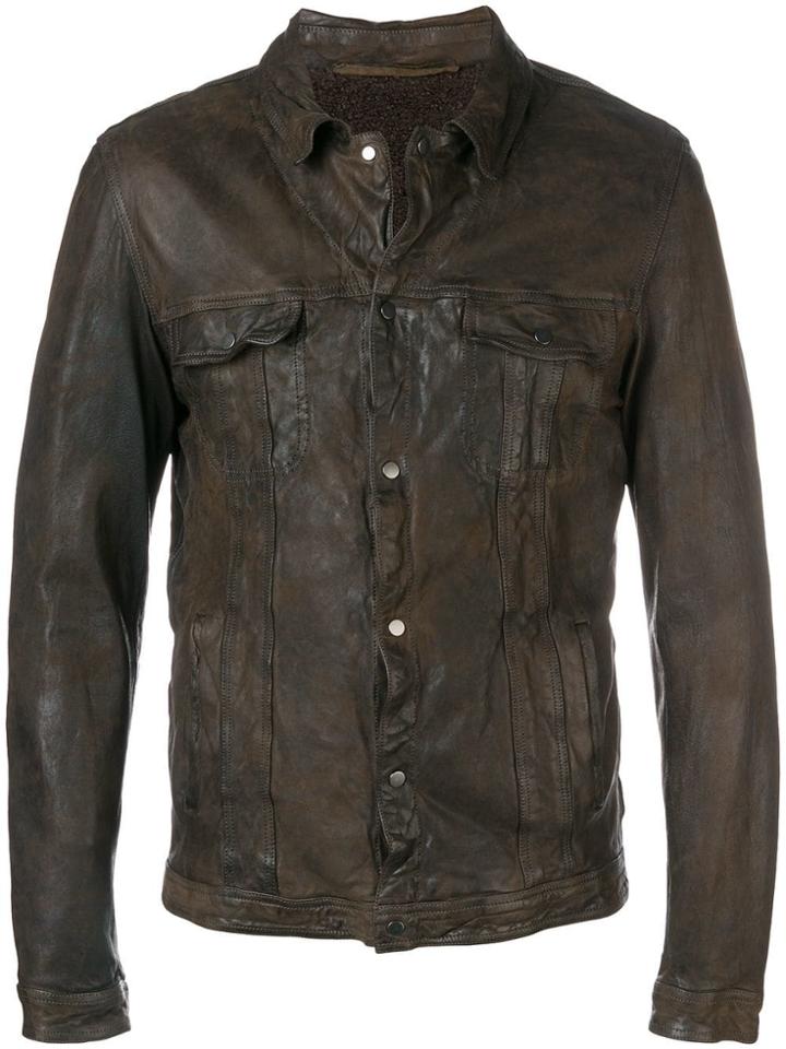 Salvatore Santoro Classic Leather Jacket - Brown