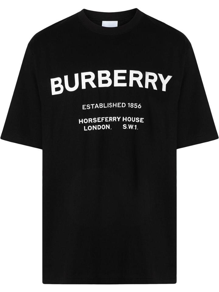 Burberry Horseferry Print Cotton T-shirt - Black
