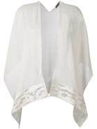 D.exterior - Sheer Embroidered Cardigan - Women - Silk/cotton/polyamide - 2, White, Silk/cotton/polyamide