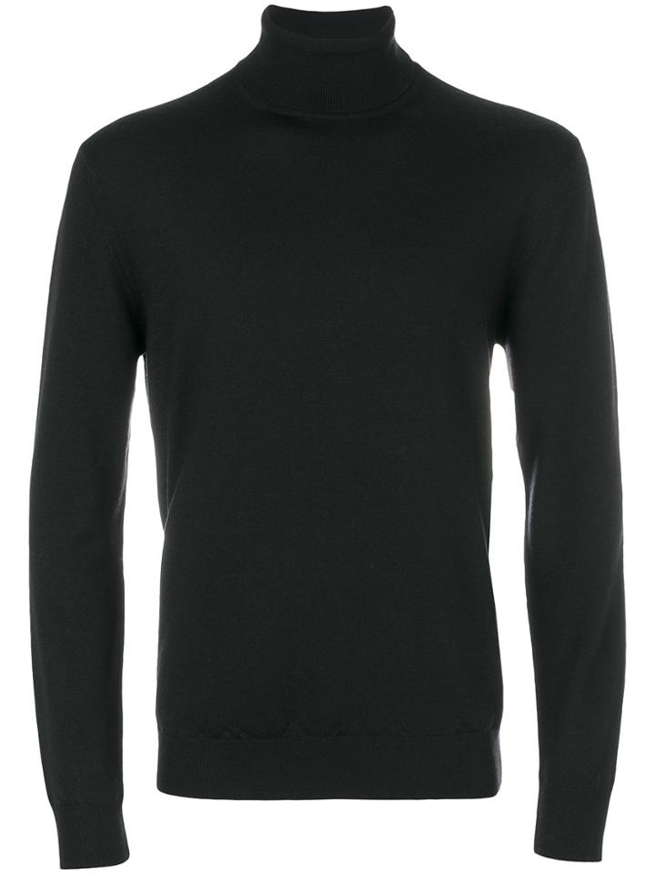 Cruciani Fitted Roll-neck Sweater - Black