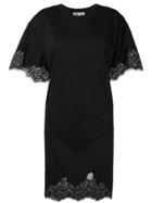 Mcq Alexander Mcqueen Lace T-shirt Dress - Black