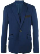 Vivienne Westwood Man Contrast Chest Pocket Blazer, Men's, Size: 48, Blue, Virgin Wool/cotton/silk/cotton