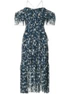 Ulla Johnson Floral Print Asymmetric Dress - Blue