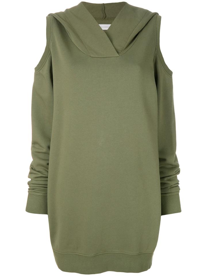Faith Connexion Cold-shoulder Sweatshirt - Green
