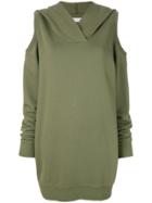 Faith Connexion Cold-shoulder Sweatshirt - Green