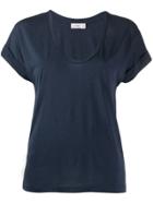 Closed Plain U-neck T-shirt - Blue