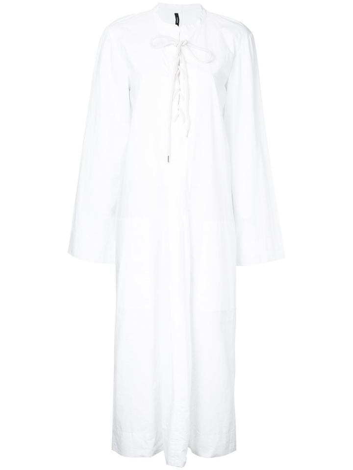 Bassike Pleat Front Sack Dress - White